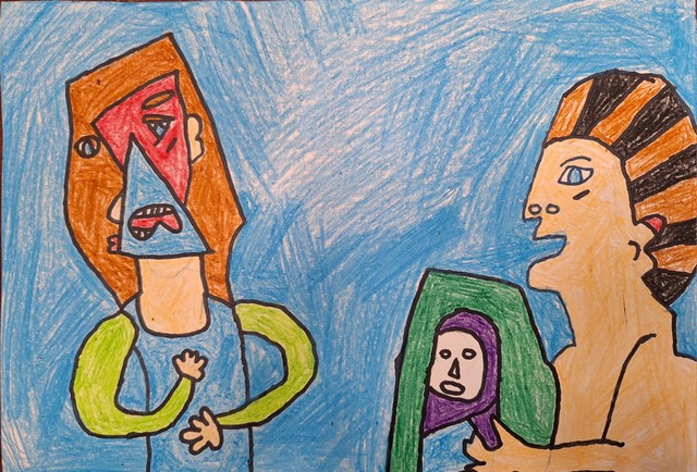 Marta Čehoviča Pablo Pikaso darba “’Avinjonas meitenes” izpēte, kopija